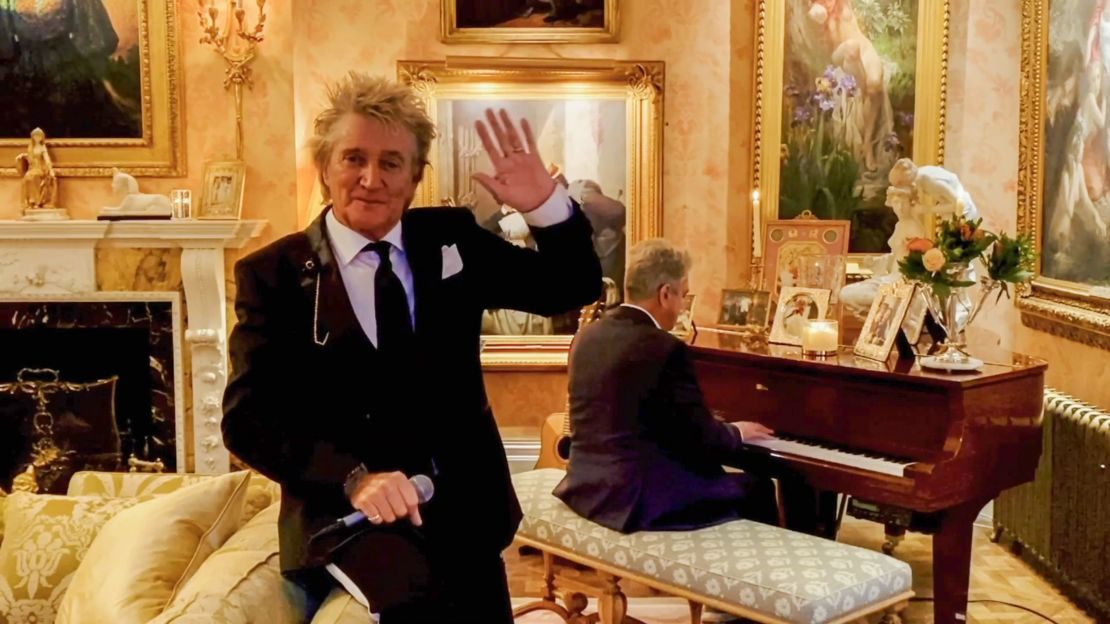 In this screen grab, Sir Rod Stewart performs during the 2020 Carousel of Hope Ball benefiting the Children's Diabetes Foundation. 