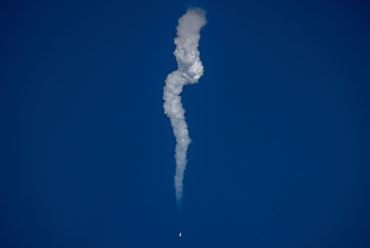 A Northrop Grumman Antares rocket, carrying the Cygnus cargo spacecraft, launches from Wallops Island, Virginia, on Tuesday, August 10. The unmanned spacecraft was carrying research equipment, crew supplies and hardware to the International Space Station.