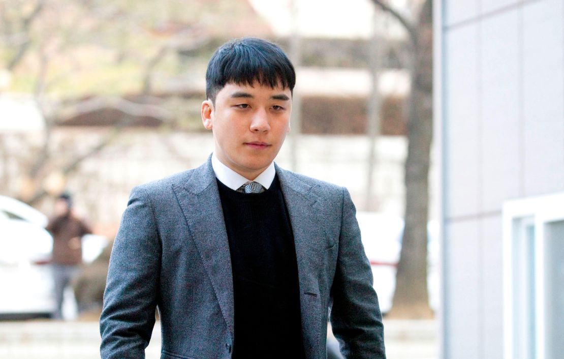 Seungri at the Seoul Central District Court in Seoul, South Korea, in January 2020.