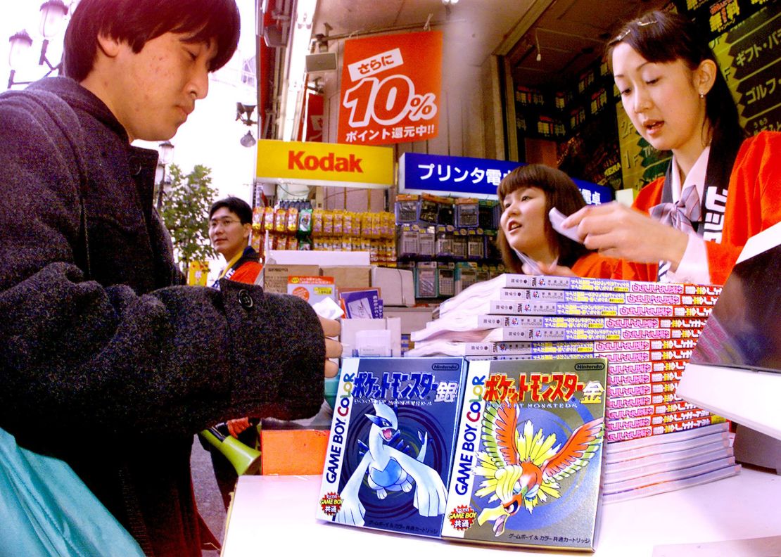 A customer buys newly released "Pokemon" games in 1999 in Tokyo.
