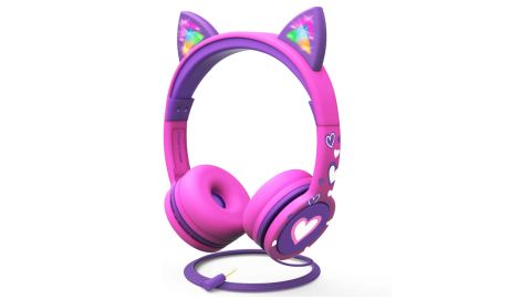 FosPower Kids' Headphones With LED Light-Up Cat Ears