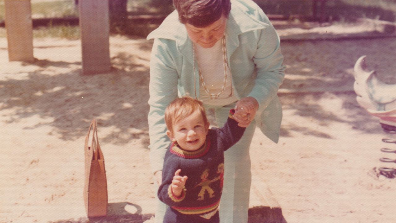 Elie Honig, at age 2, with his grandmother, Gusta Honig.