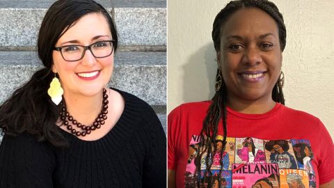 Sarah Gaither, left, and Bárbara Abadía-Rexach, right, say people have questioned their racial and ethnic identities since they were children for being of mixed race families.
