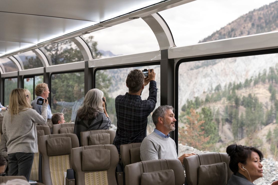 The train featues expansive windows and only travels during the day to maximize the scenery.