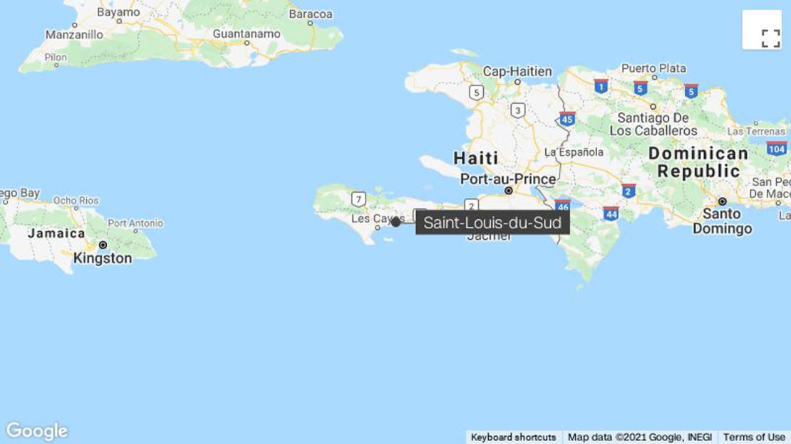MAP 02 saint louis du sud haiti earthquake 08 14 2021