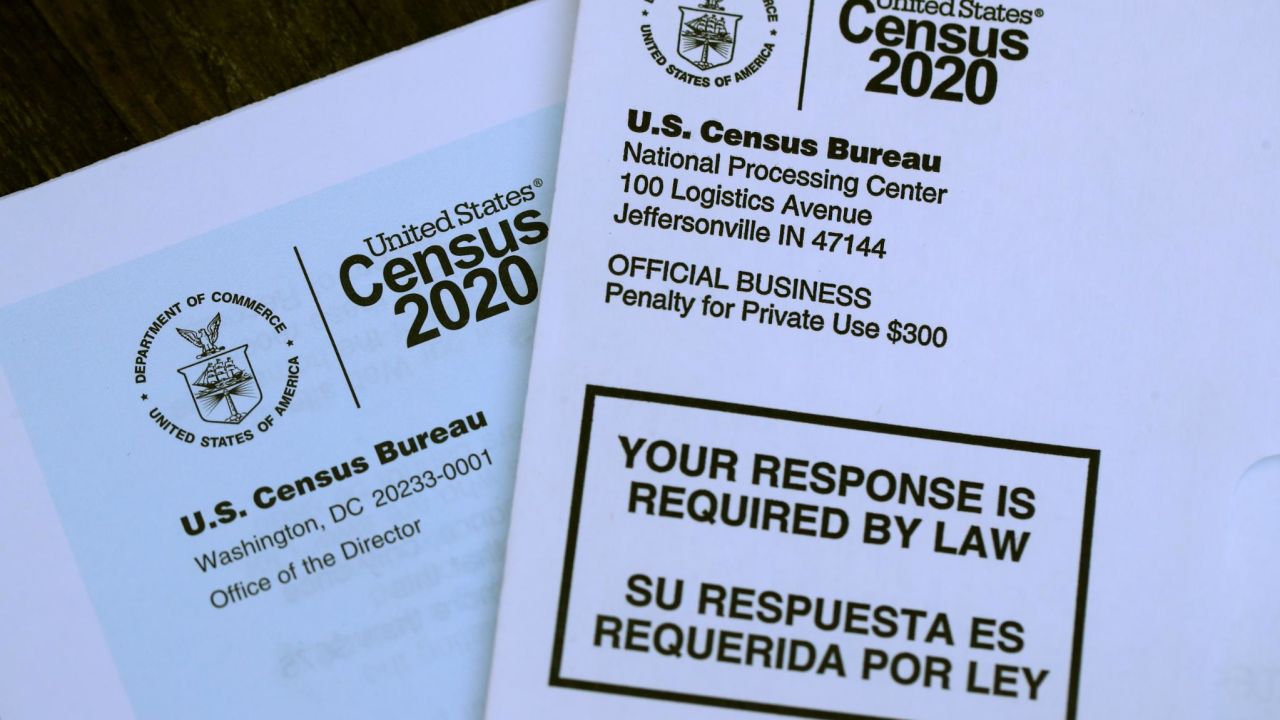  The U.S. Census logo appears on census materials received in the mail with an invitation to fill out census information online on March 19, 2020 in San Anselmo, California. 