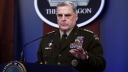 Chairman of the Joint Chiefs of Staff, General Mark Milley, holds a press conference on July 21, 2021, at The Pentagon in Washington, DC. (Photo by Olivier DOULIERY / AFP) (Photo by OLIVIER DOULIERY/AFP via Getty Images)