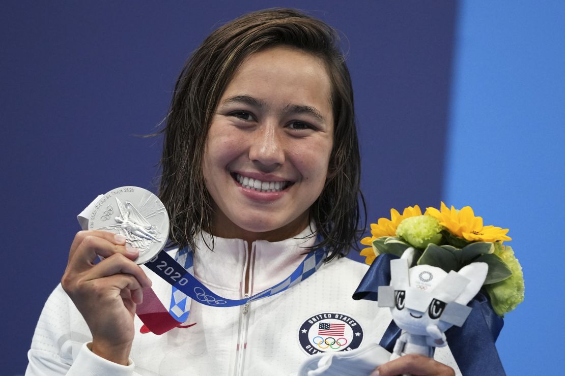 Erica Sullivan won the women's 1,500m freestyle silver at Tokyo 2020.