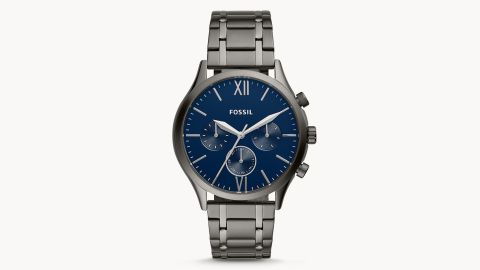 Fossil Fenmore Midsize Multifunction Smoke Stainless Steel Watch