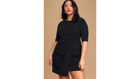 Lulus Westwood Black Half-Sleeve Sheath Dress