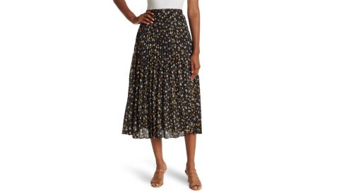 Max Studio Pleated Midi Skirt