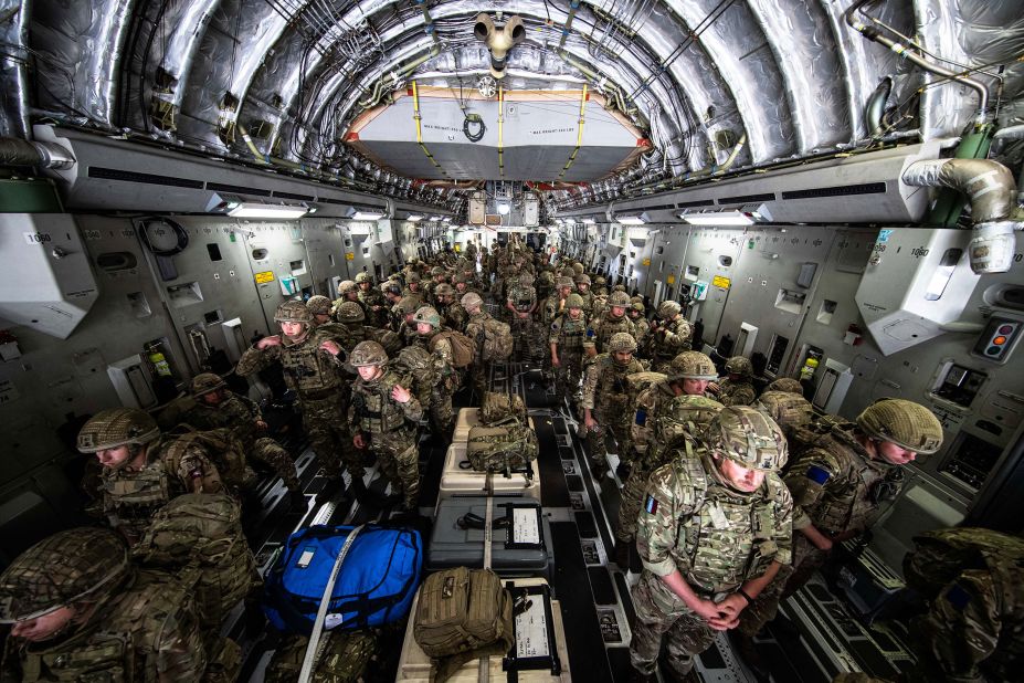 British forces arrive in Kabul on August 15 to assist British nationals in evacuating the city.