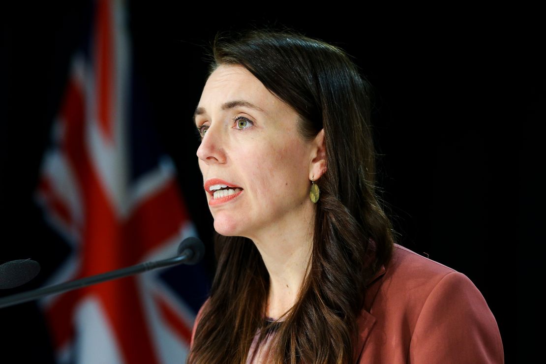 Prime Minister Jacinda Ardern speaks to media during a press conference at Parliament on August 17, 2021 in Wellington, New Zealand. 