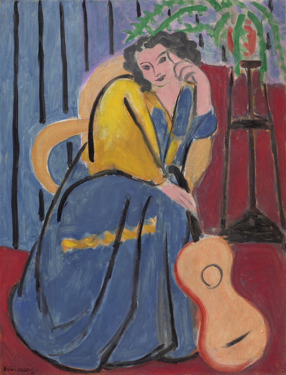 Henri Matisse's "Girl in Yellow and Blue with Guitar" from 1939 will be on show at the Jewish Museum's show "Afterlives." 