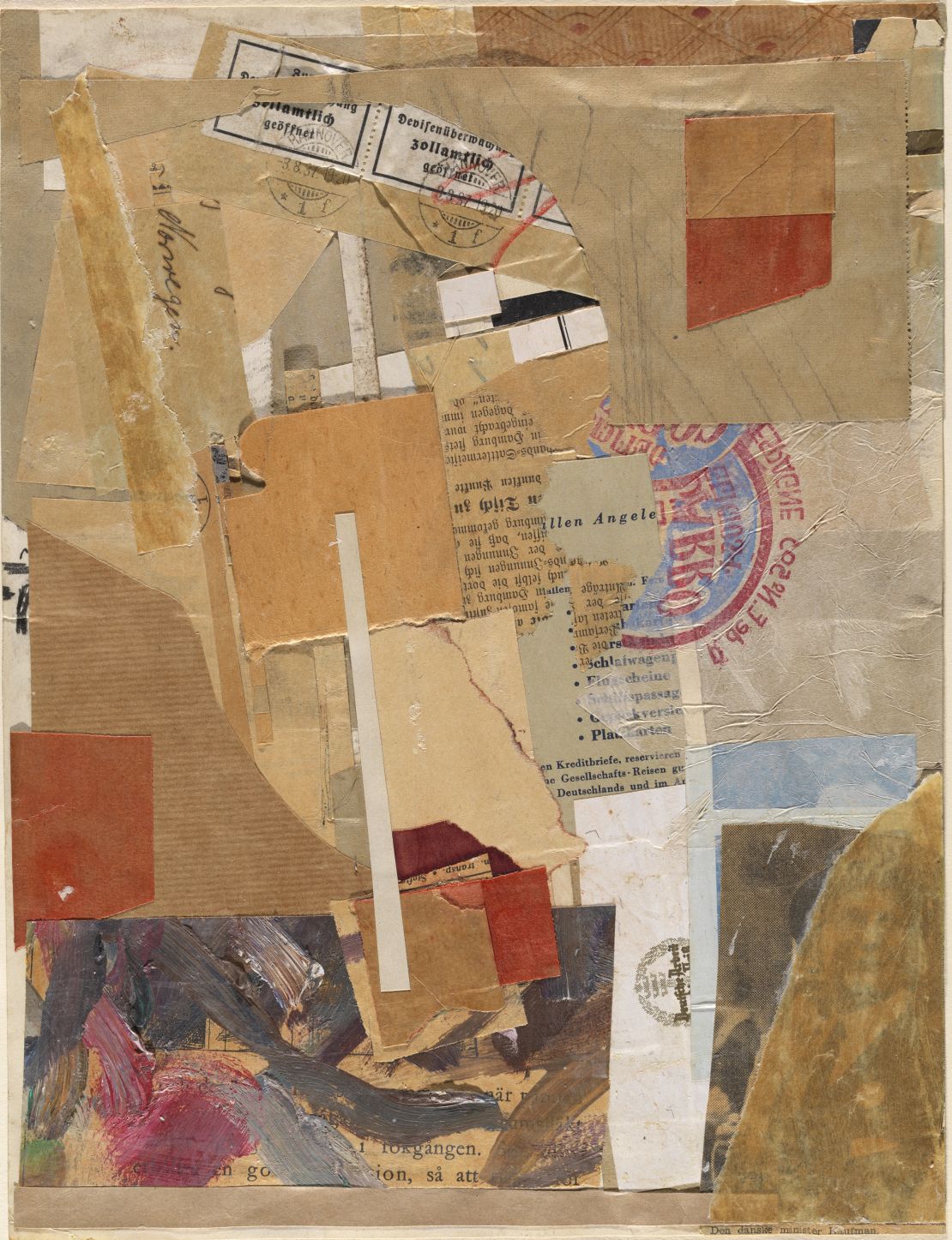 Kurt Schwitters' "Opened by Customs," made in 1937-38.