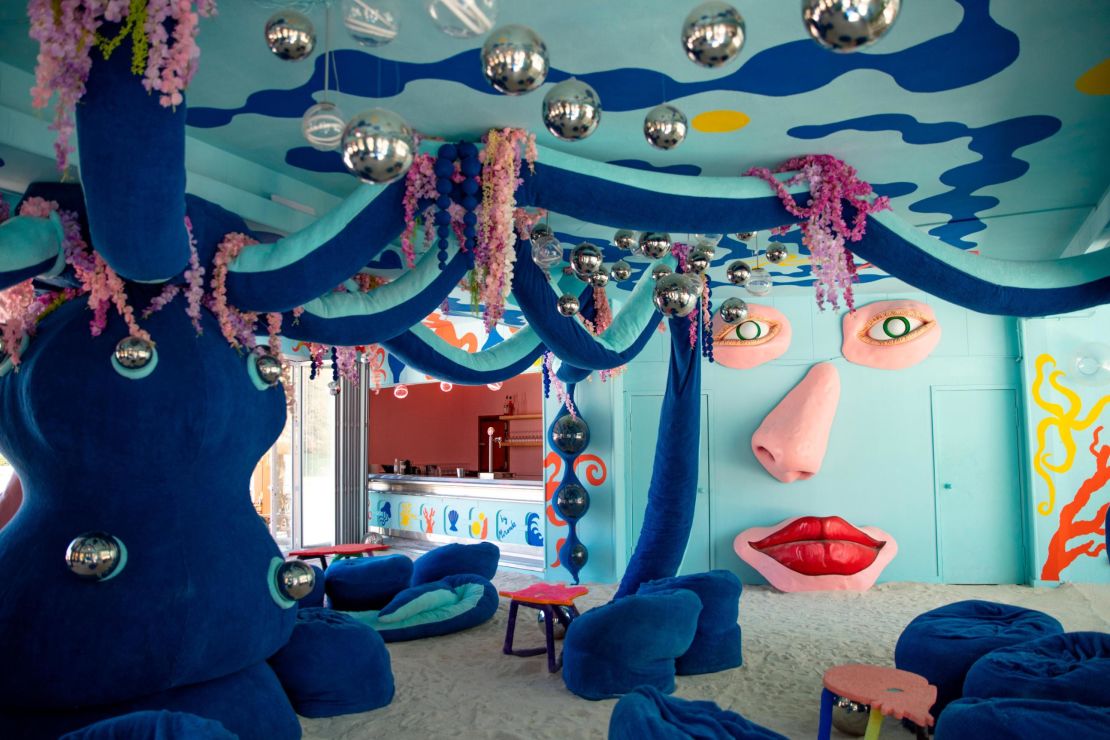 Miranda Makaroff's immersive installation, "The Octopus Visit," is next door to El Silencio's open-air restaurant.