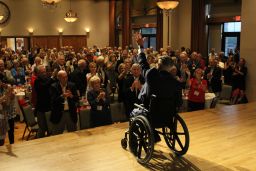 Texas Gov. Greg Abbott posted this photograph on his verified Twitter account from a Republican Club at Heritage Ranch event on Monday night in Collin County.