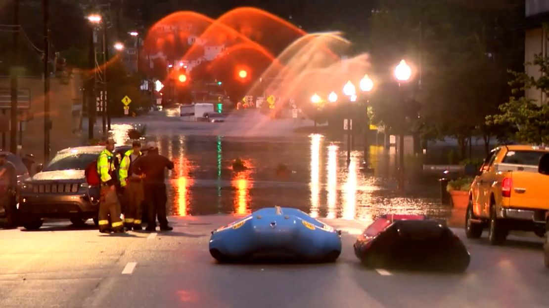Much of the Canton area was covered by water Tuesday following major flooding.