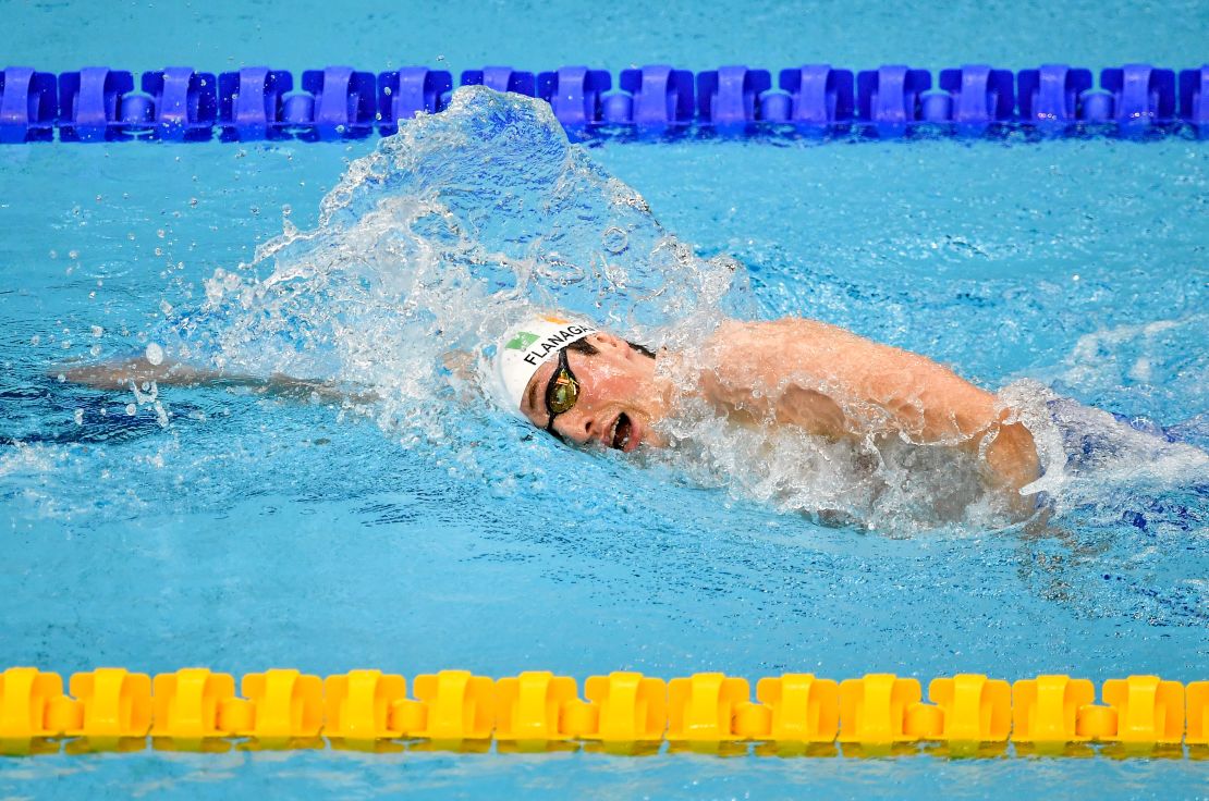 Flanagan competes in the 100m  freestyle on day two of the Irish National Swimming Team Trials.