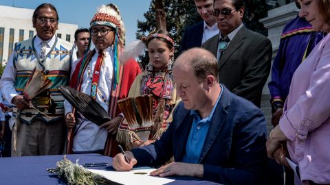 Colorado Gov. Jared Polis signed an executive order Tuesday rescinding proclamations from 1864, which encouraged the slaughter of Native Americans in the area.