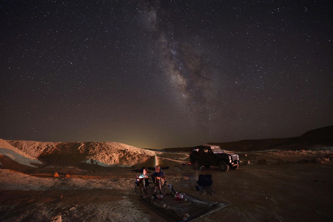 The Milky Way is seen in the night sky as people camp in the Negev desert, near the Israeli city of Mitzpe Ramon on Thursday, August 12. <a href="http://www.cnn.com/2021/08/12/world/gallery/photos-this-week-august-5-august-12/index.html" target="_blank">See last week in 40 photos</a>