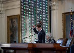 House Speaker Dade Phelan gavels in with a quorum present at the Capitol in Austin, Texas, on Thursday August 19, 2021.