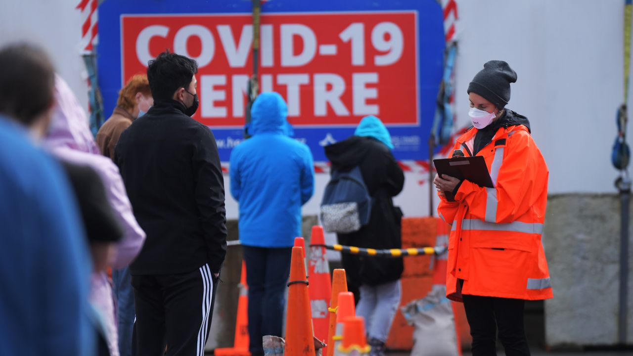 There were lines for Covid-19 testing in Wellington on Friday.