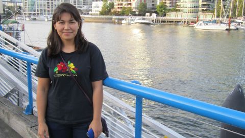 Friba Rezayee in Vancouver, Canada, where she moved in 2011. 