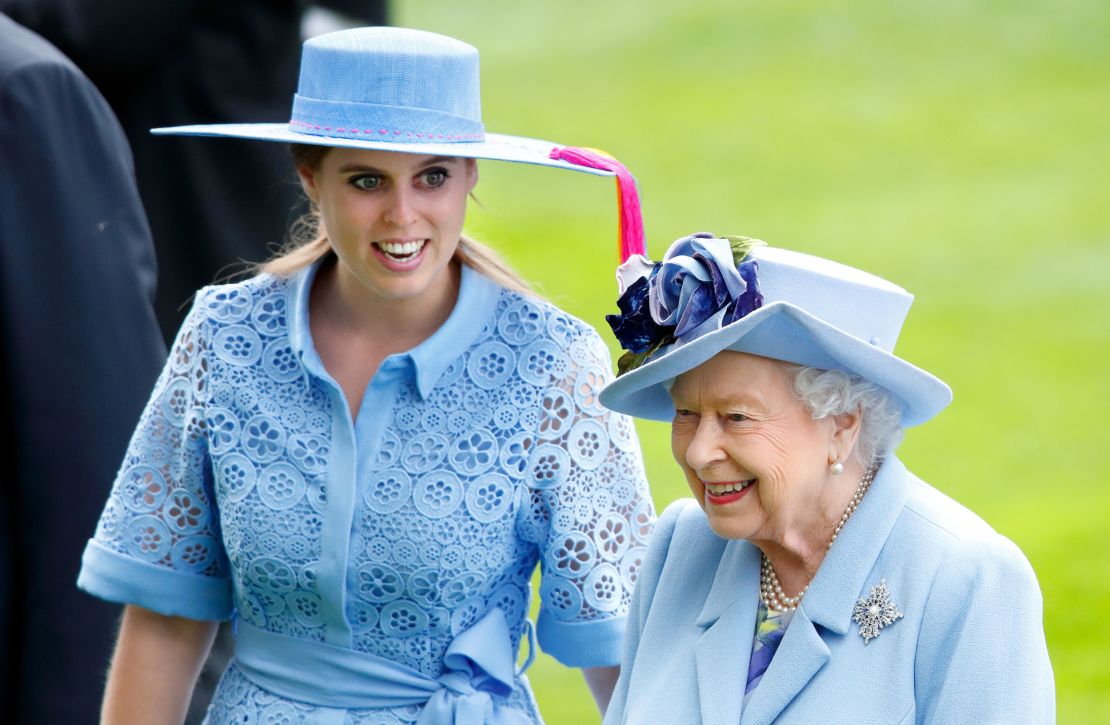 Princess Beatrice accompanied the Queen to the Royal Ascot racing festival in 2019. 