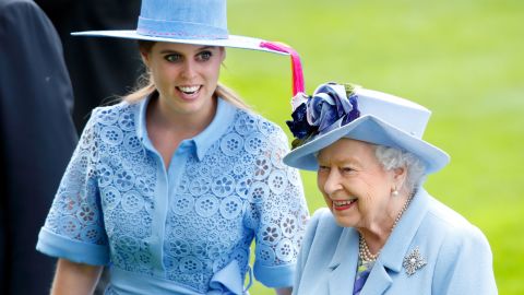 Princess Beatrice accompanied the Queen to the Royal Ascot racing festival in 2019. 