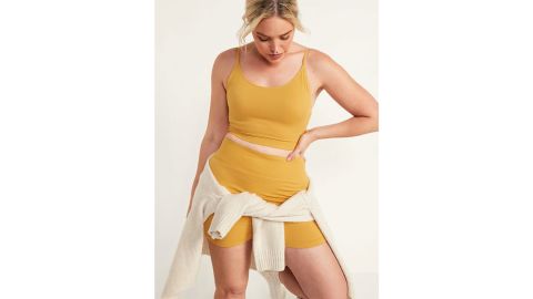 Rib-Knit Seamless Cami Bra for Women