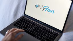 The OnlyFans logo on a laptop computer arranged in New York, U.S., on Thursday, June 17, 2021. 
