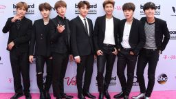 AUGUST 20th 2021: South Korean K-Pop boy band BTS officially cancels their Map of the Soul world tour due to circumstances related to the worldwide coronavirus pandemic. - File Photo by: zz/KGC-11/STAR MAX/IPx 2017 5/21/17 BTS - the South Korean K-Pop boy band comprised of members Jin, Suga, J-Hope, RM, Jimin, V and Jungkook - at the 2017 Billboard Music Awards held on May 21, 2017 at The T-Mobile Arena in Las Vegas, Nevada.