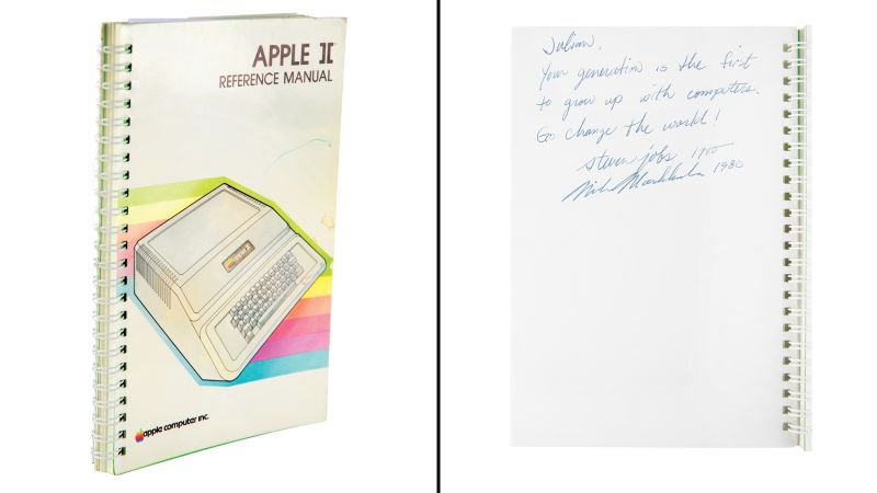 An Apple II manual signed by Steve Jobs just sold for nearly 