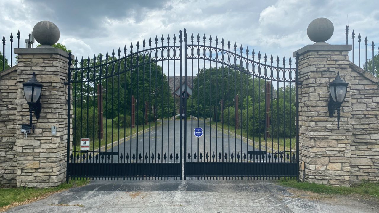 The entrance to R. Kelly's former home in Olympia Fields, Illinois.