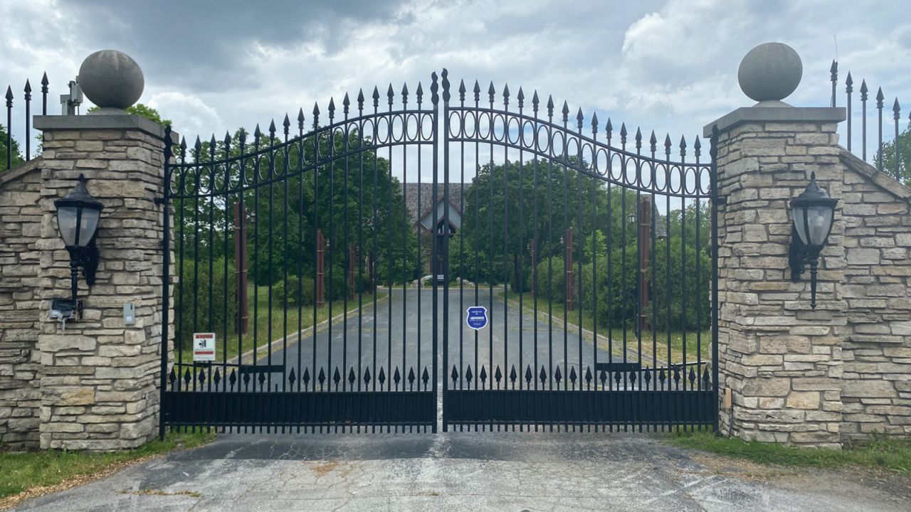 The entrance to R. Kelly's former home in Olympia Fields, Illinois.