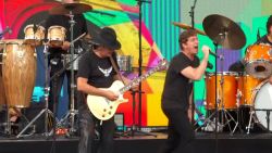 Carlos Santana and Rob Thomas