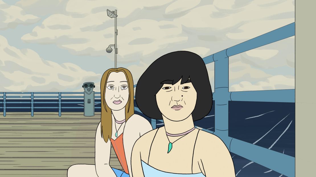 Anna Konkle and Maya Erskine voice the characters Izzy (left) and Misha (right) in Hulu's animated episode of "Pen15."  