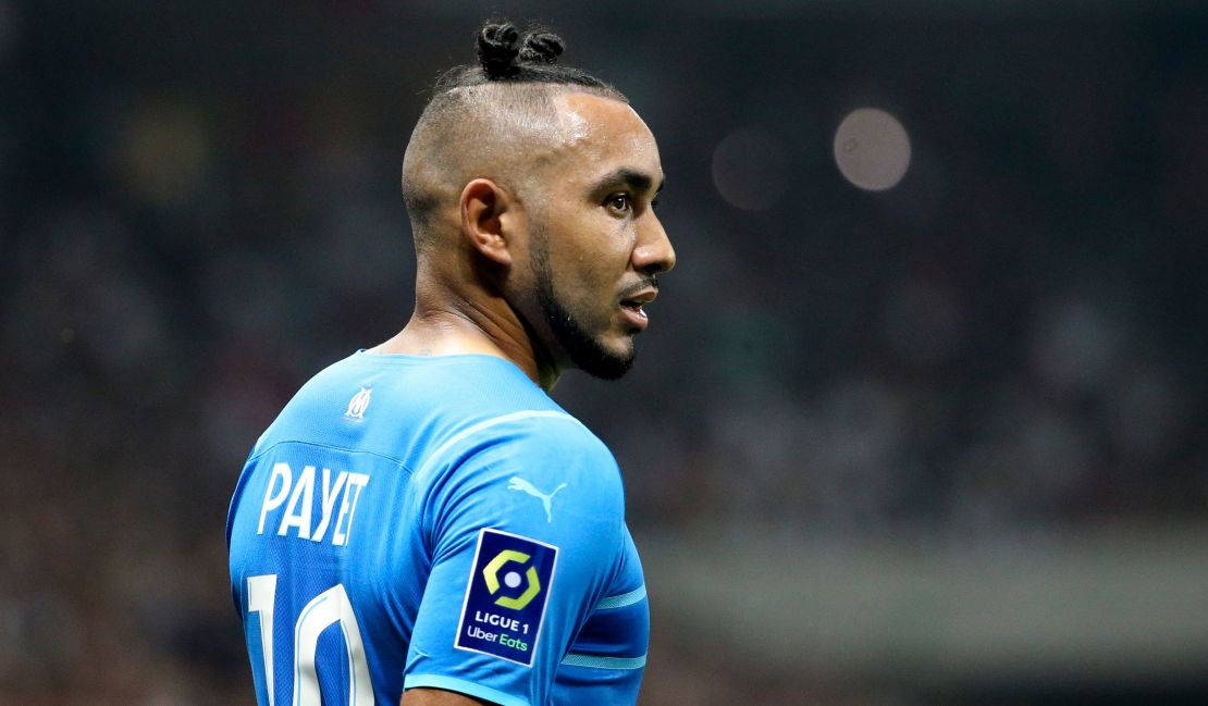 Payet during the match between Nice and Marseille.