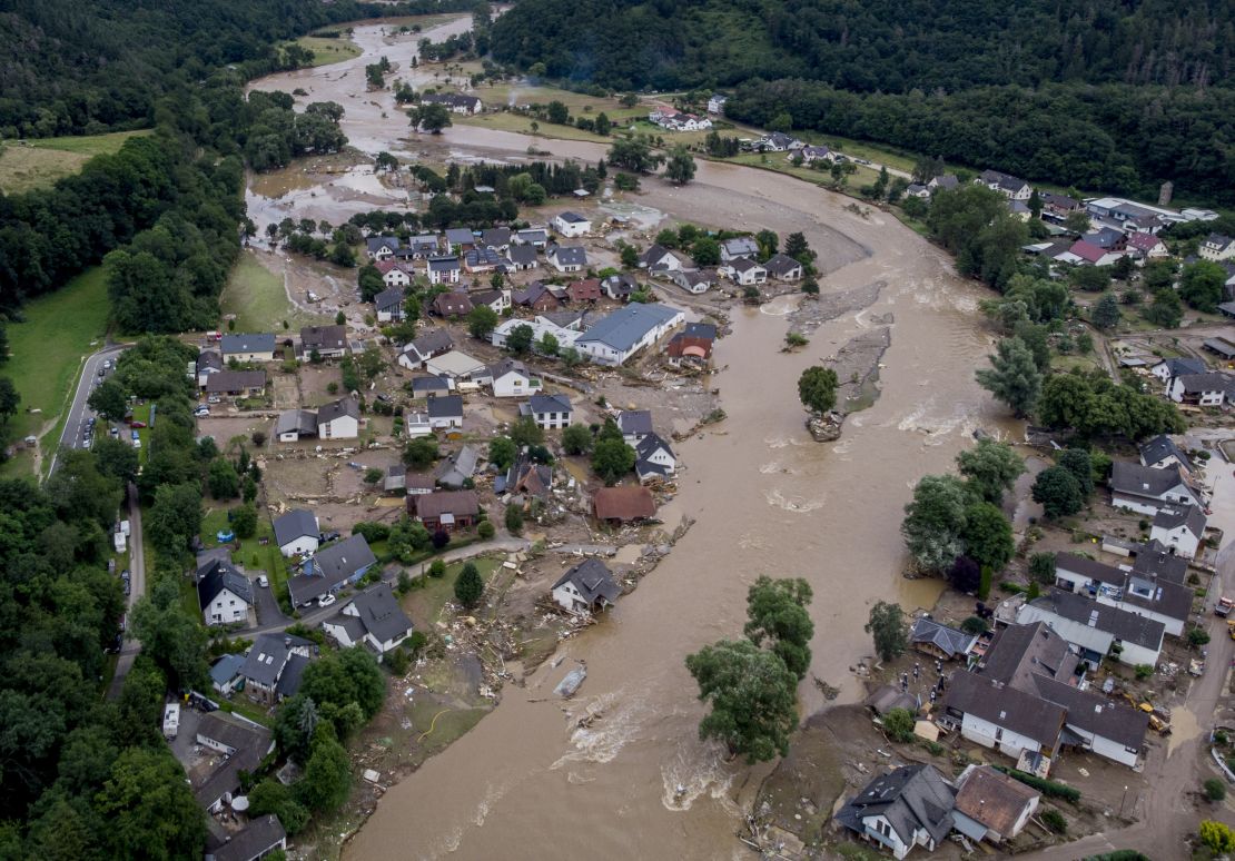 The Ahr River in Insul, Germany, on July 15, 2021 after heavy rainfall.