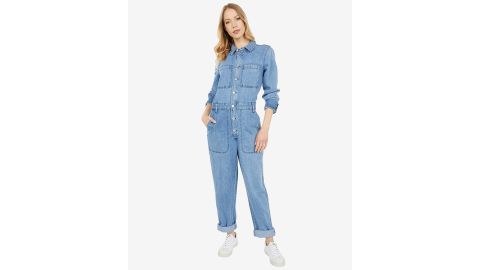 Madewell Denim Relaxed Coverall Jumpsuit in Glenroy Wash