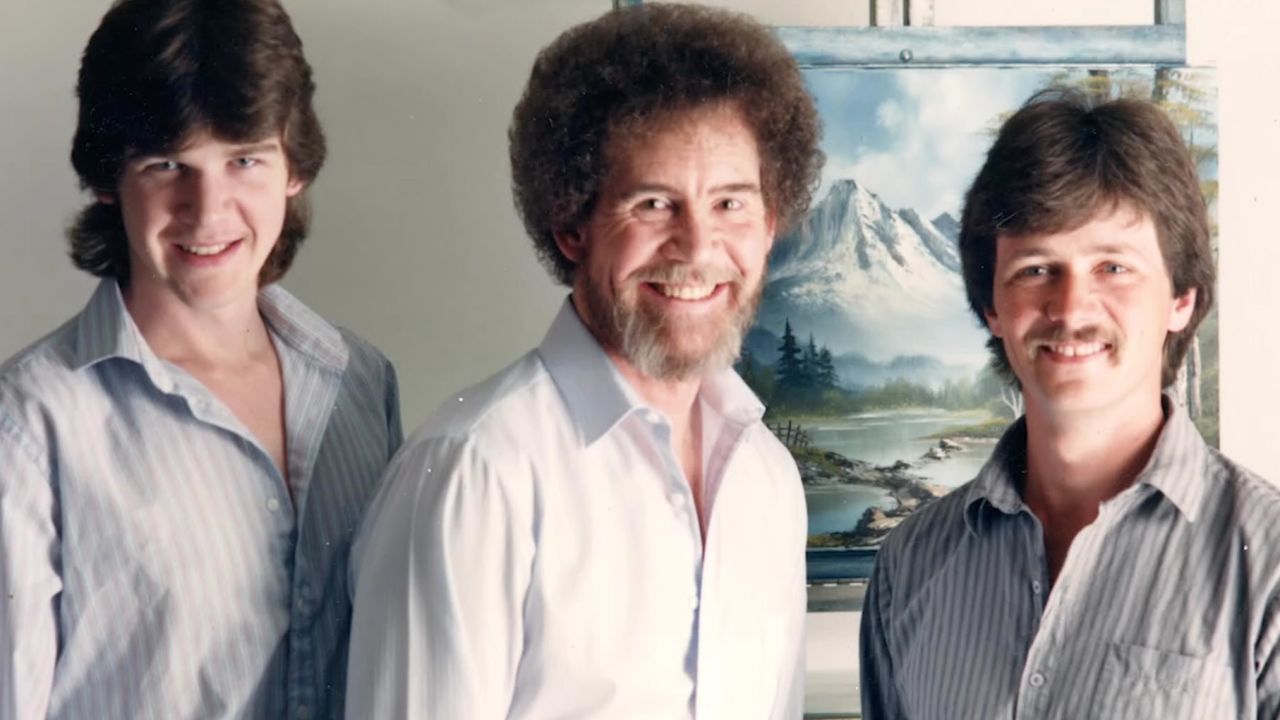 Steve Ross, Bob Ross and Dana Jester as seen in 'Bob Ross: Happy Accidents, Betrayal & Greed (Courtesy of Netflix).
