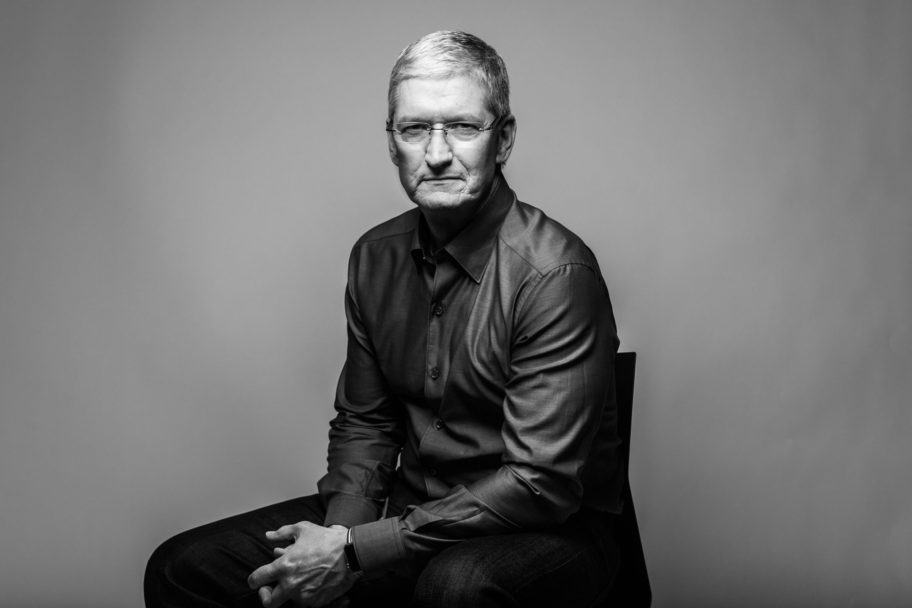 Apple CEO Tim Cook poses for a portrait at Apple's global headquarters in Cupertino, California in 2016.