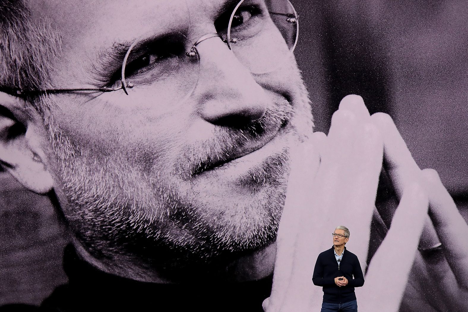 Cook speaks during an Apple special event at the Steve Jobs Theatre on the Apple Park campus in September 2017. Apple held its first special event at the company's new Apple Park campus in Cupertino and unveiled a new iPhone.