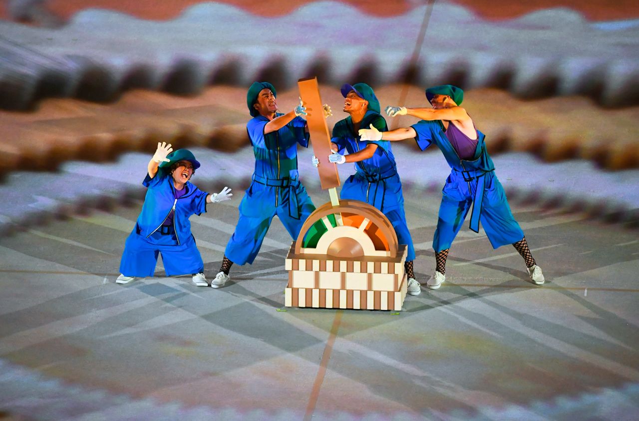 Artists perform during the opening ceremony.