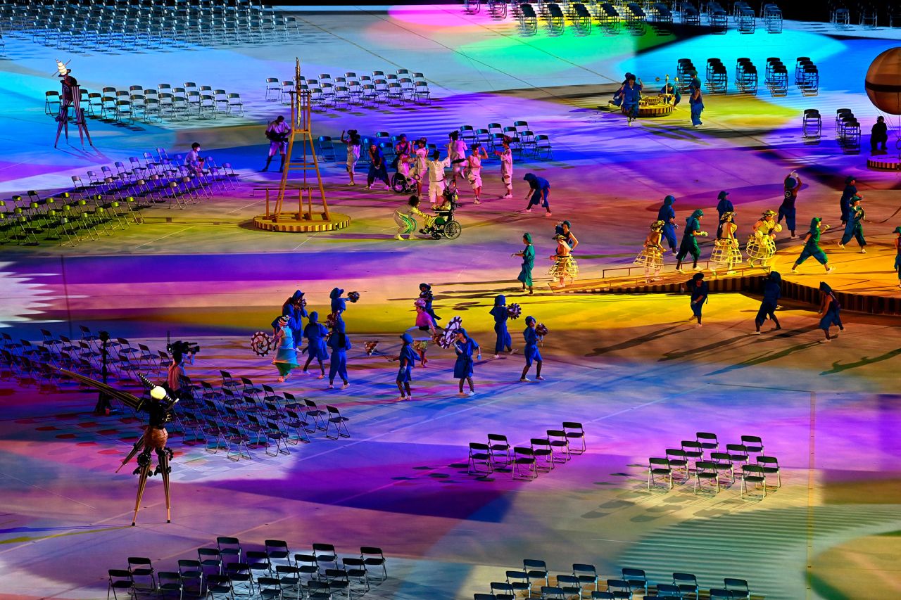 People perform during the opening ceremony.