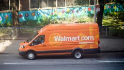 A Walmart Express Delivery van parked in the Chelsea neighborhood of New York on Friday, August 14, 2015. 