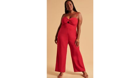 Abercrombie Twist-Front Cutout Jumpsuit