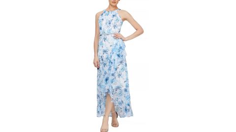 SL Fashions Ruffled Floral Maxi Dress 