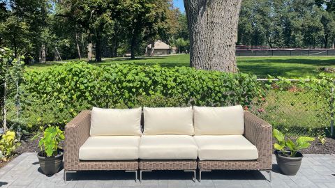 Wicker Outdoor Sofa, Outdoor Furniture Without Cushions